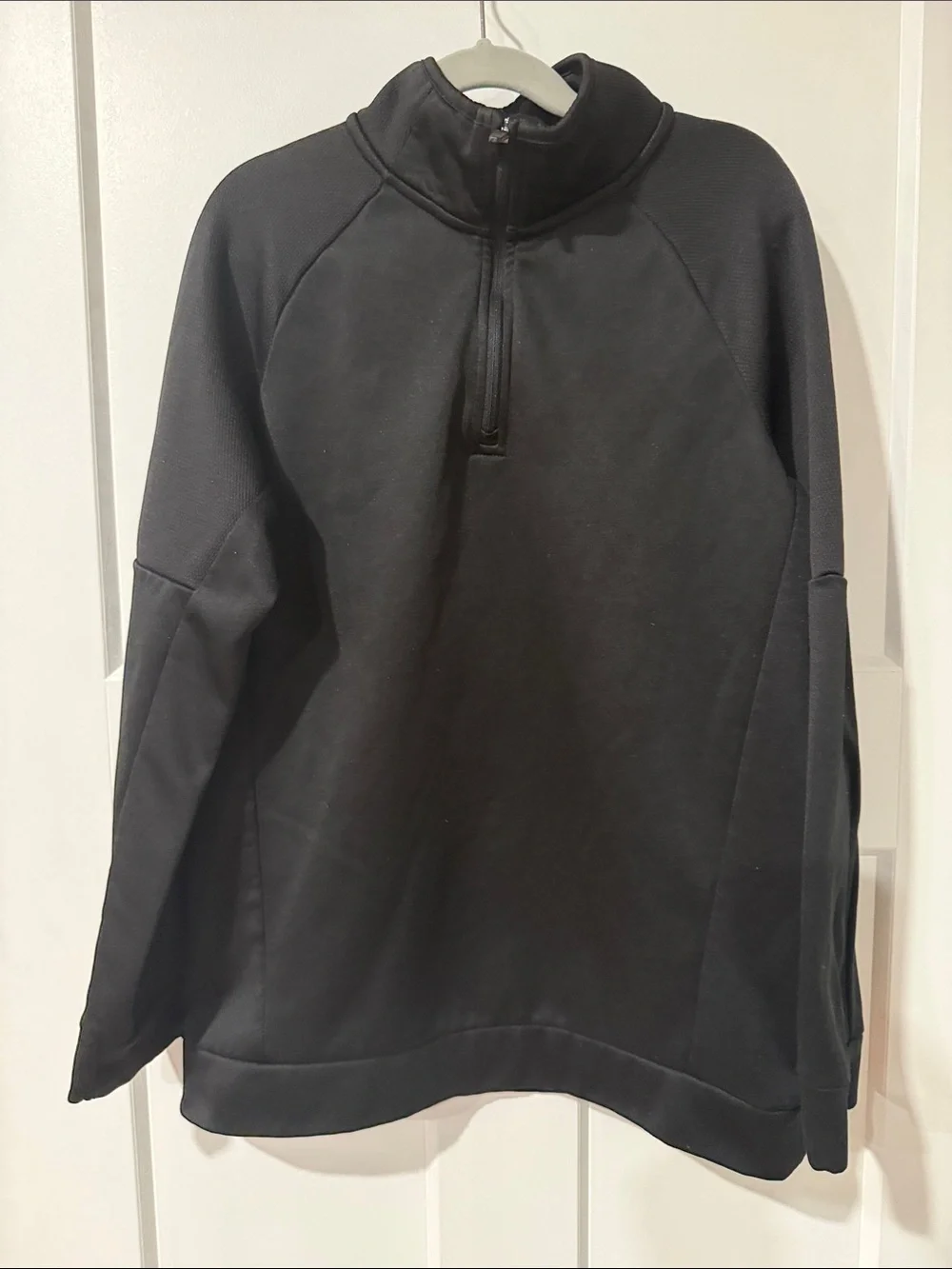Black quarter-Zip Pullover Sweatshirt
